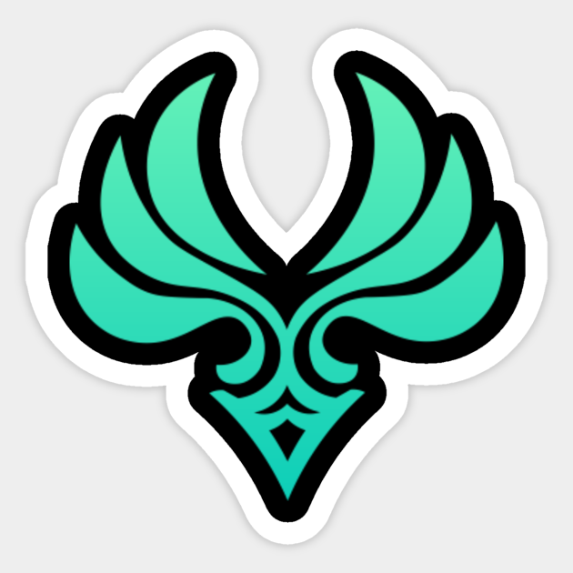 Genshin Impact Anemo Wind element Genshin Sticker TeePublic